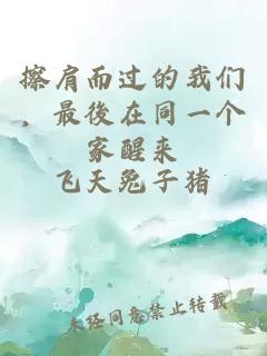 擦肩而过的我们，最後在同一个家醒来