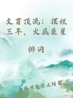 文盲顶流：摆烂三年，火成巨星