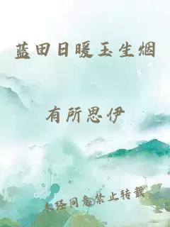 蓝田日暖玉生烟